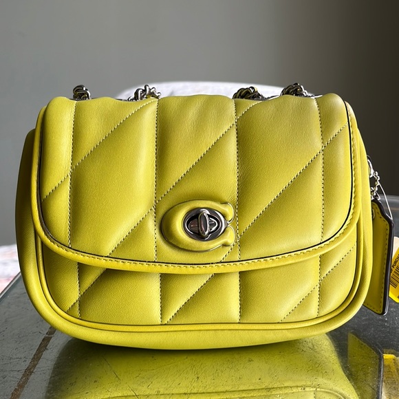 Coach Handbags - NEW Coach KeyLime Madison 18 Quilted Pillow Shoulder Bag